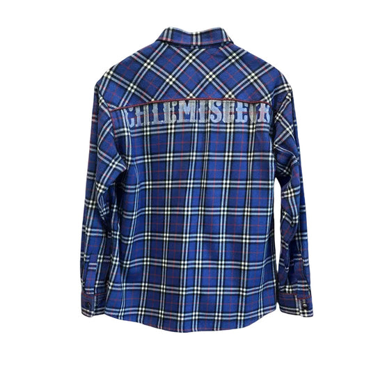ROLLING CRADLE ブルーチェックシャツ L