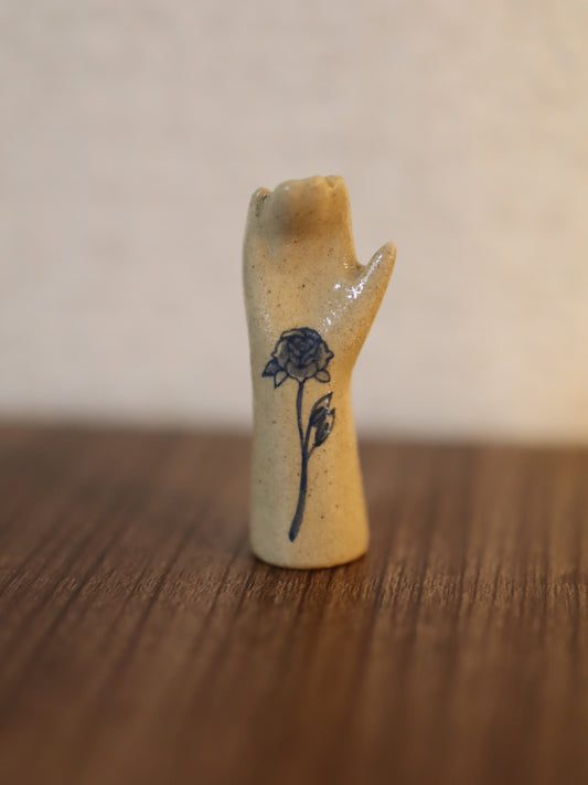 Ceramic Art Hand1 Painting / リングスタンド B