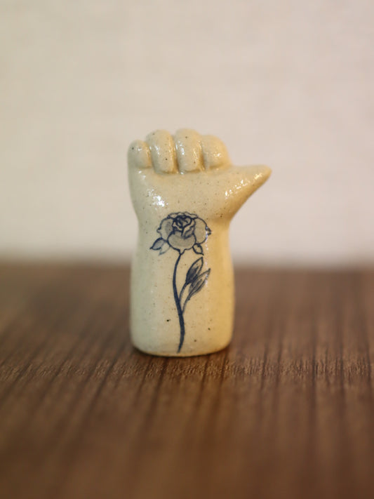 Ceramic Art Hand2 Painting / リングスタンド B
