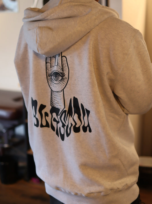 BLASTOU EYE HAND ZIP HOODIE