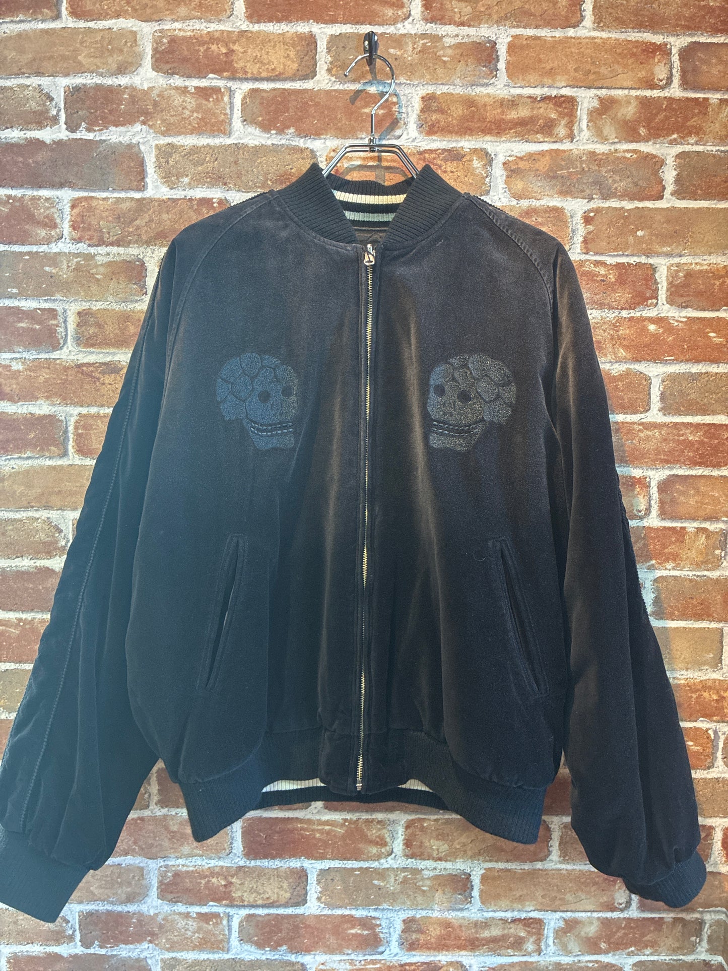 ADAM PATEK  aged velour souvenir jacket