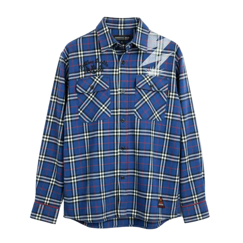 ROLLING CRADLE ブルーチェックシャツ　L