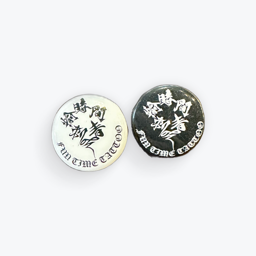 FUN TIME TATTOO ORIGINAL 缶バッジ2個セット　安全ピン25mm