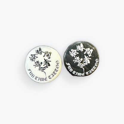 FUN TIME TATTOO ORIGINAL 缶バッジ2個セット　安全ピン25mm