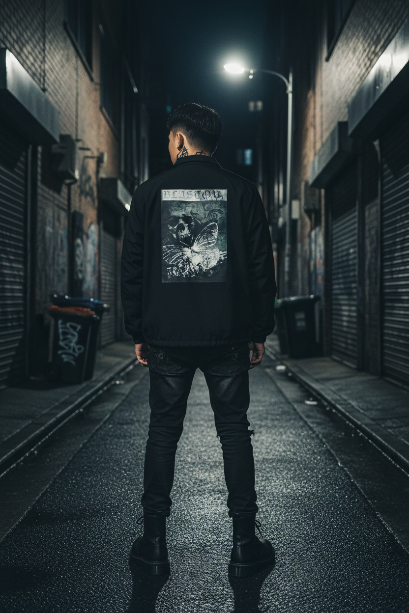 路地でのバックプリント