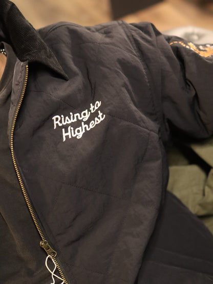 POWER TO THE PEOPLE　虎龍刺繍キルティングジャケット　ブラック