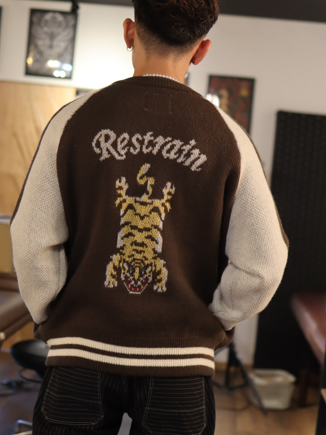 POWER TO THE PEOPLE Tiger ニットスカジャン