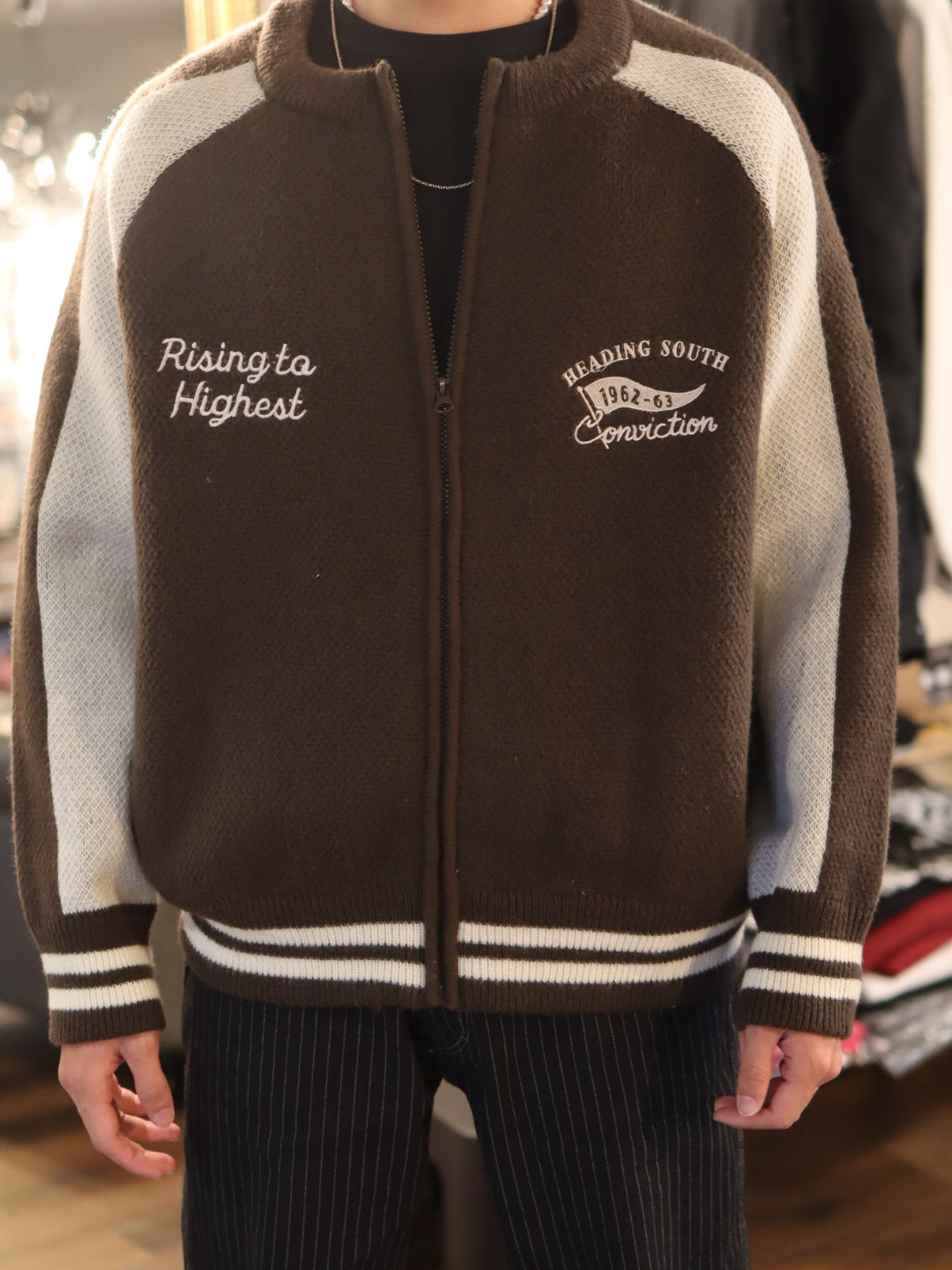 POWER TO THE PEOPLE Tiger ニットスカジャン