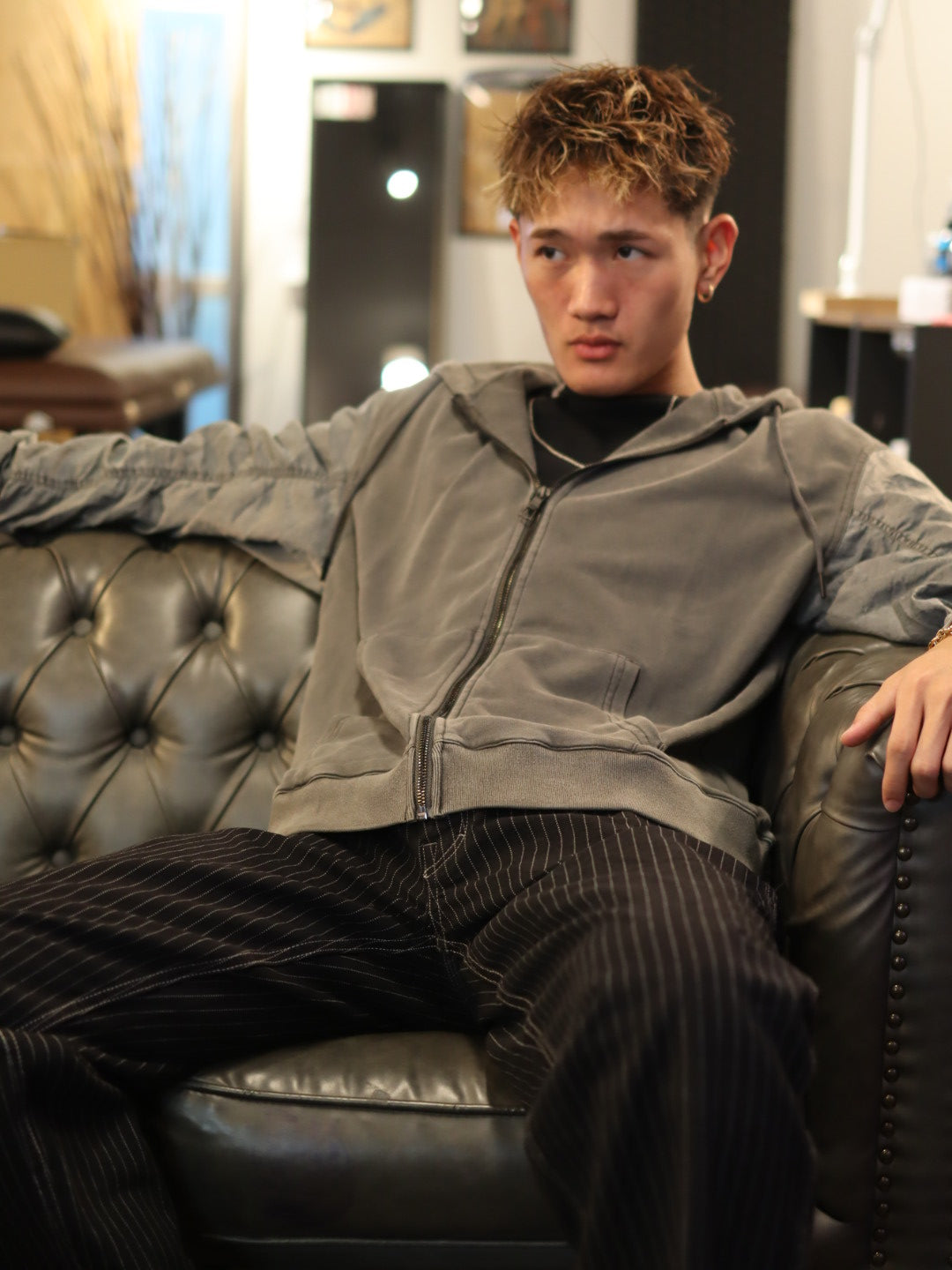 MMMM ヴィンテージ加工/ZIPパーカー