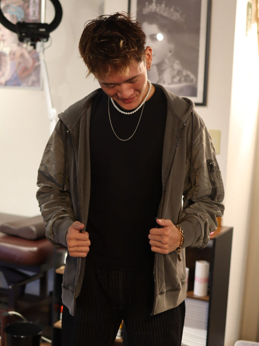 MMMM ヴィンテージ加工/ZIPパーカー