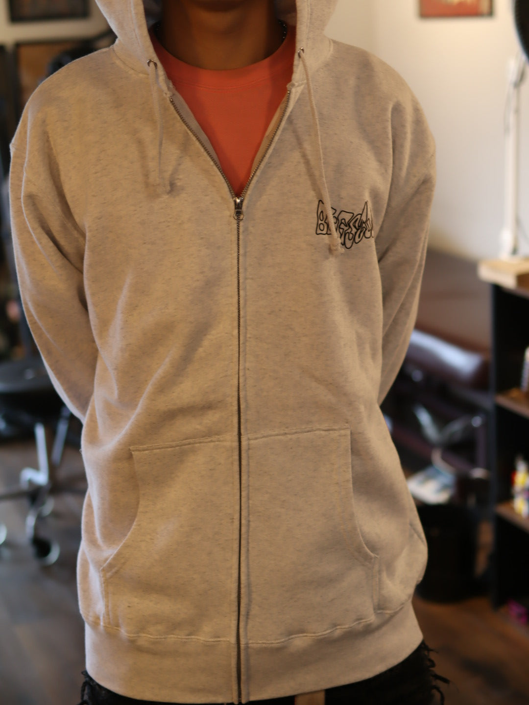 BLASTOU EYE HAND ZIP HOODIE