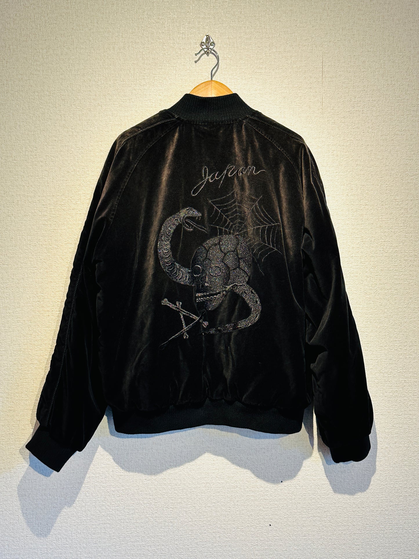 ADAM PATEK  aged velour souvenir jacket