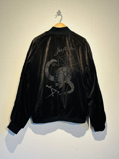 ADAM PATEK  aged velour souvenir jacket