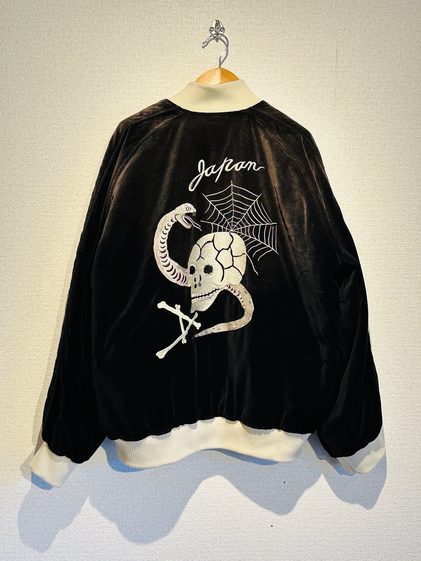 ADAM PATEK  aged velour souvenir jacket