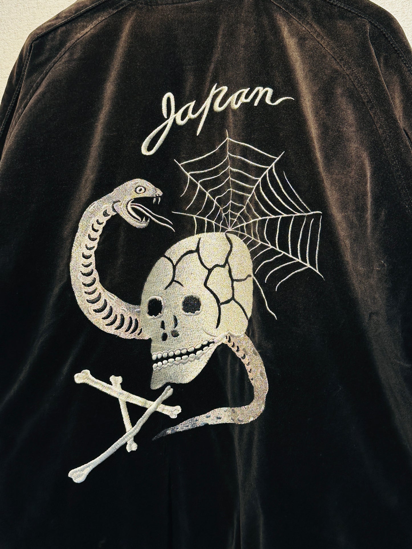 ADAM PATEK  aged velour souvenir jacket