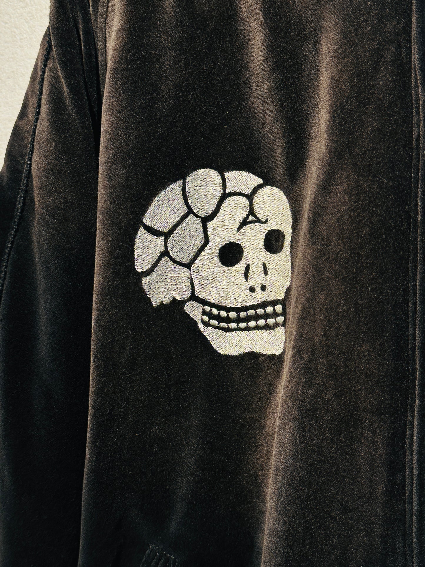 ADAM PATEK  aged velour souvenir jacket