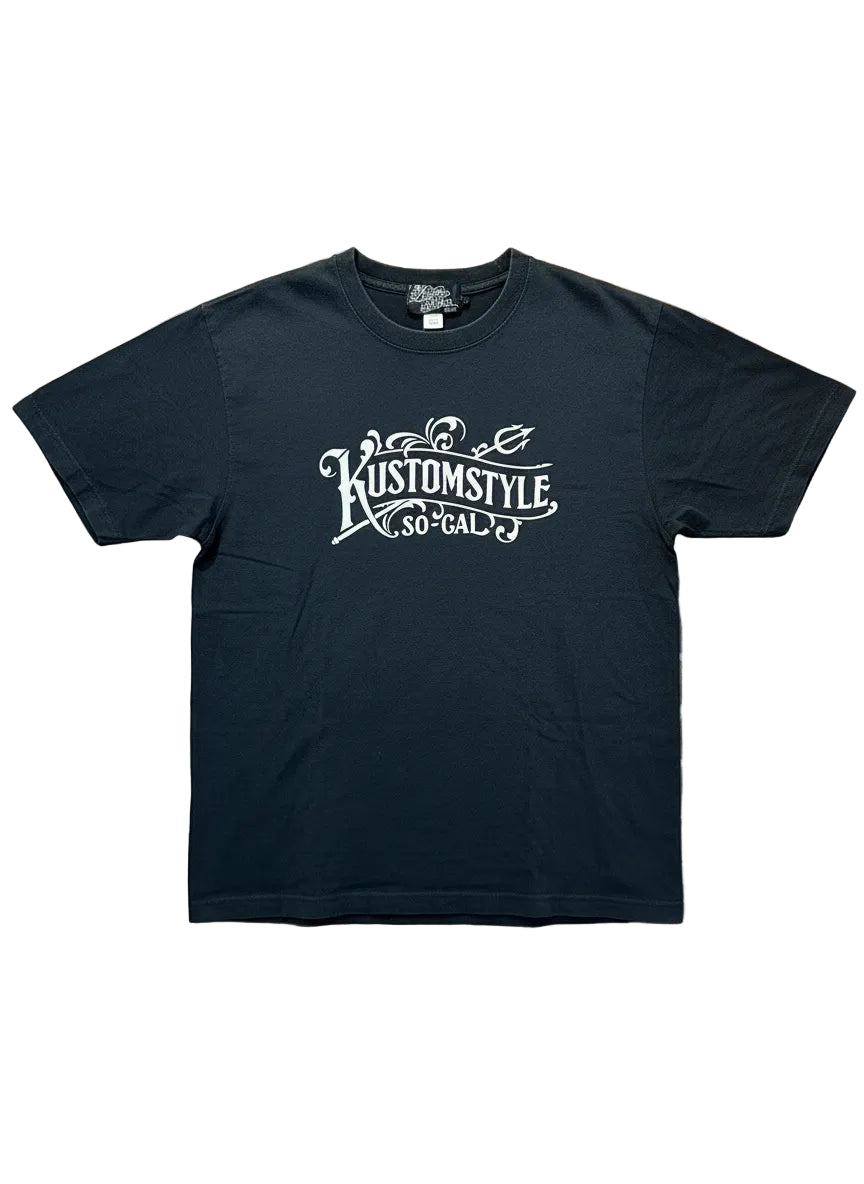 (USED) Kustomstyle So.Cal フロントロゴ入りTシャツ　ブラックM