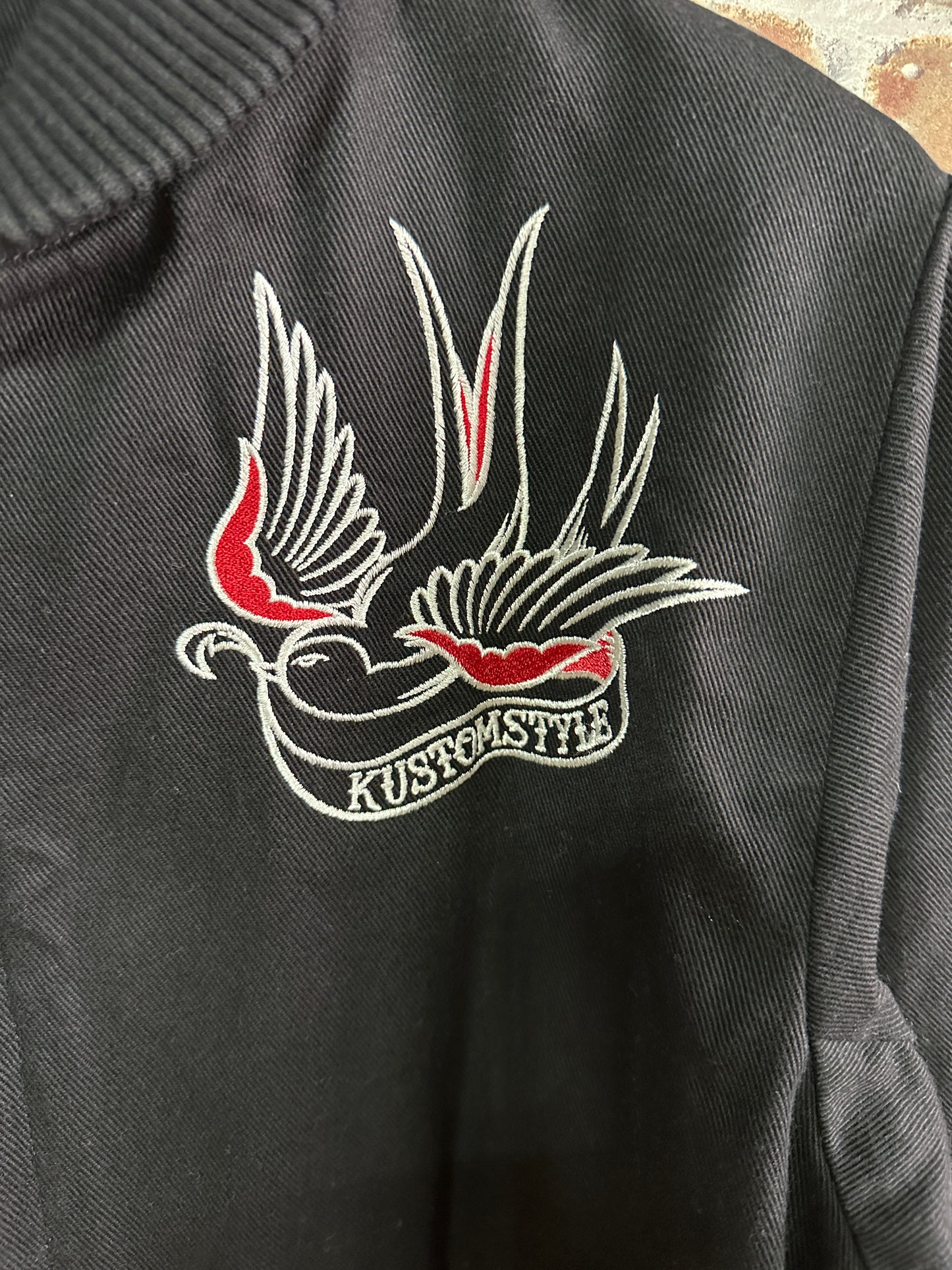 (USED) Kustomstyle So.Cal  ジップブルゾン ジャケット 刺繍　サイズM